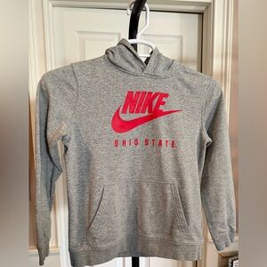 Nike Ohio State Boy’s Heather Gray Hoodie Size Large